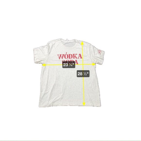 Bella+Canvas Wódka Soda Graphic Tee Unisex Sz 2XL White Red - Picture 8 of 9